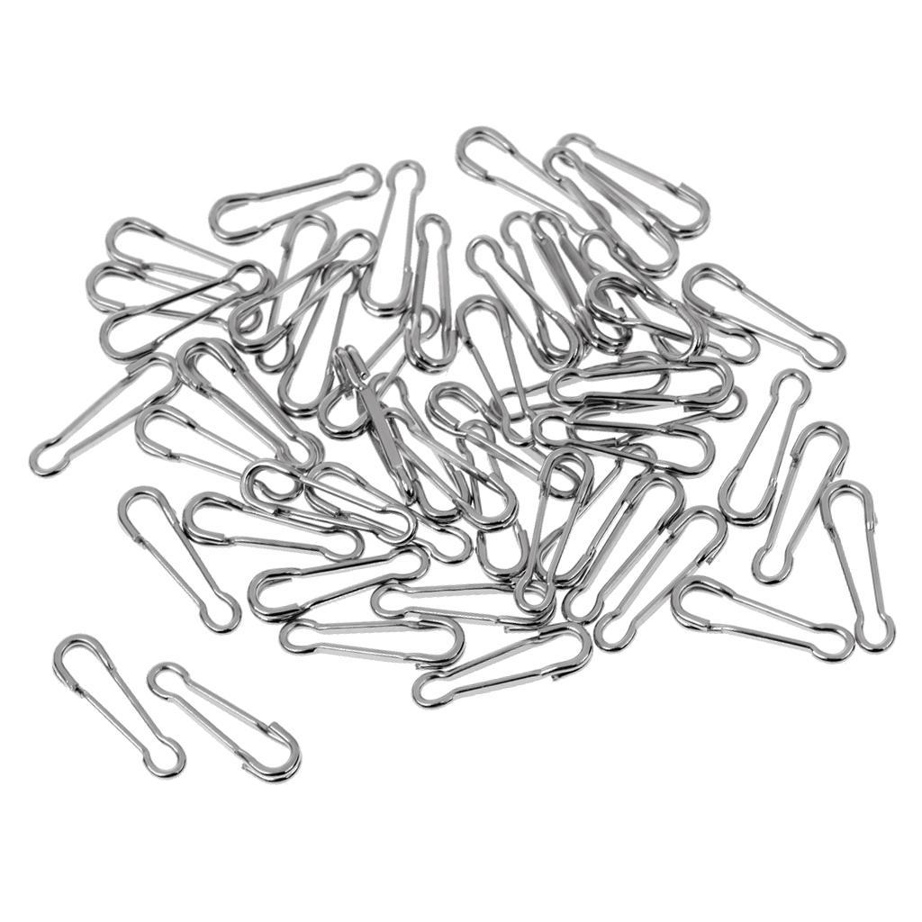 100x Hawaiian Snaps with Easy Link Swivels Wire Leader Quick Change Clips Connectors Rig Rings Saltwater