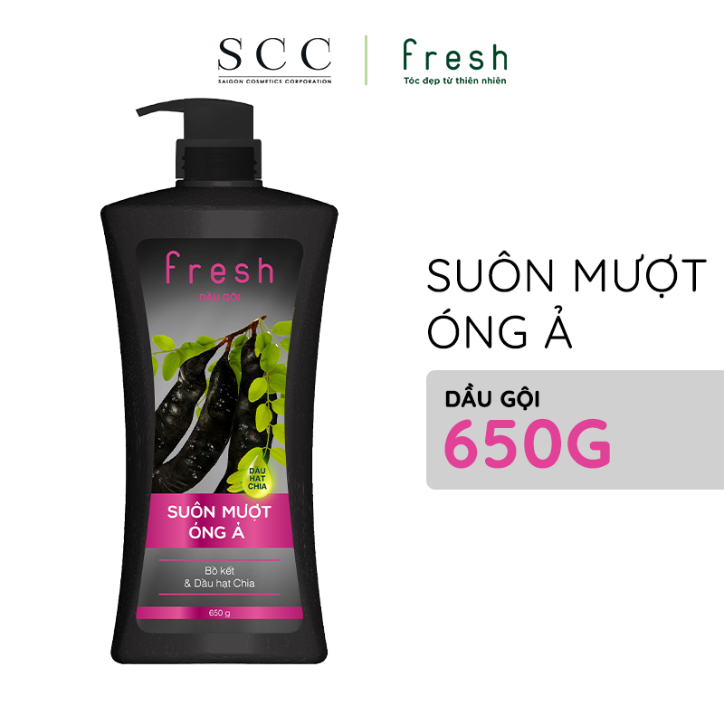 Dầu gội Fresh Suôn mượt óng ả chiết xuất Bồ kết 650g