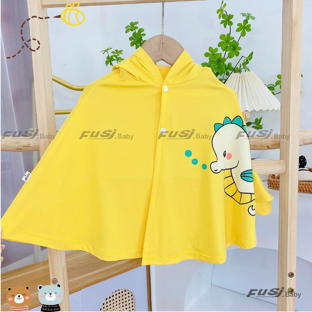 Áo Choàng chống nắng ,gió hình thú ngộ nghĩnh cho bé trai bé gái từ sơ sinh đến 20kg - Xanh Rêu