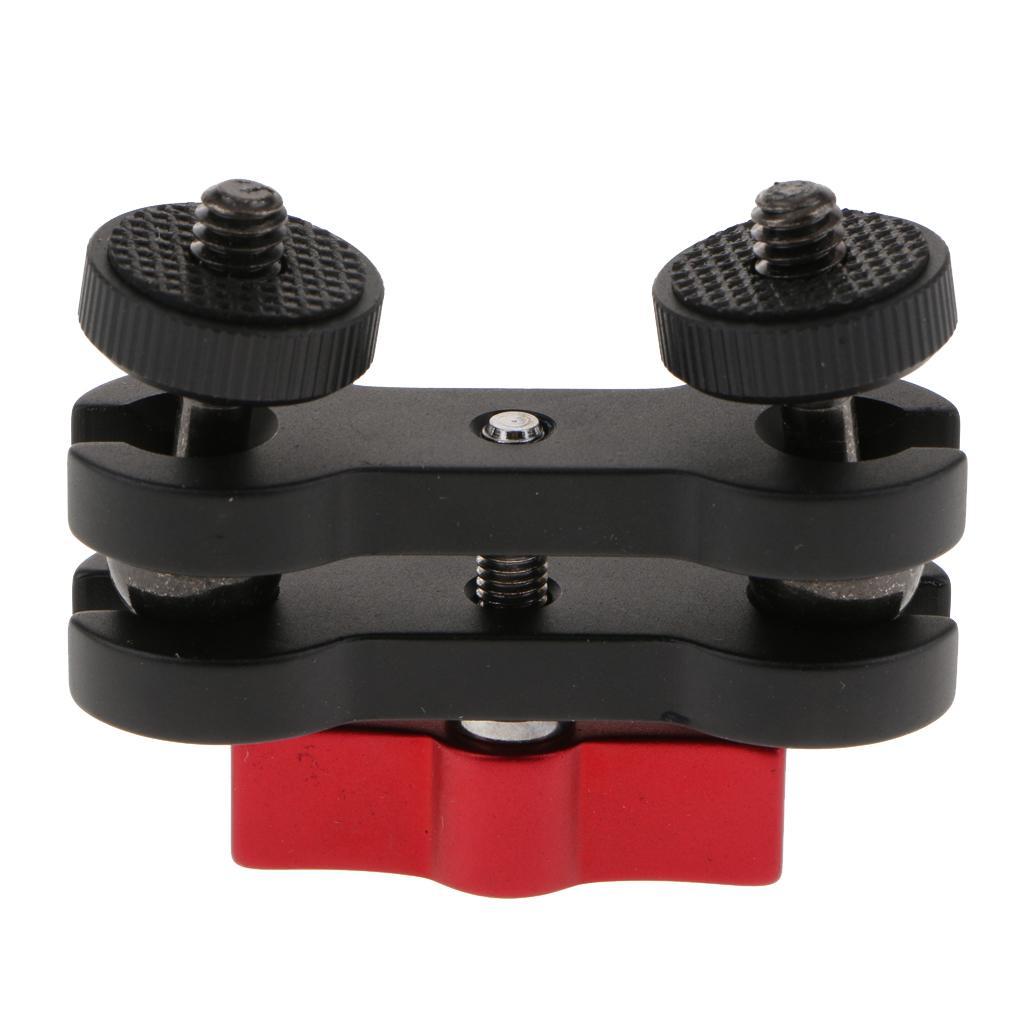 1/4 '' Double Ball Head  Bracket Hot Shoe  Arm