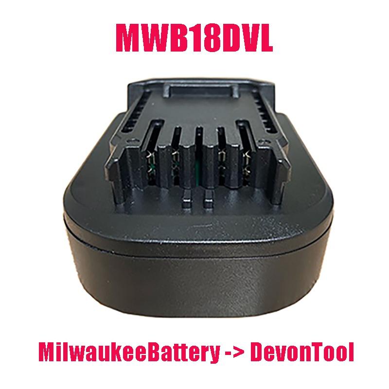 MWB18DVL Adapter Converter Can Use Milwauke 18V Li-Ion Battery M18 on Devon Electric Power Tools