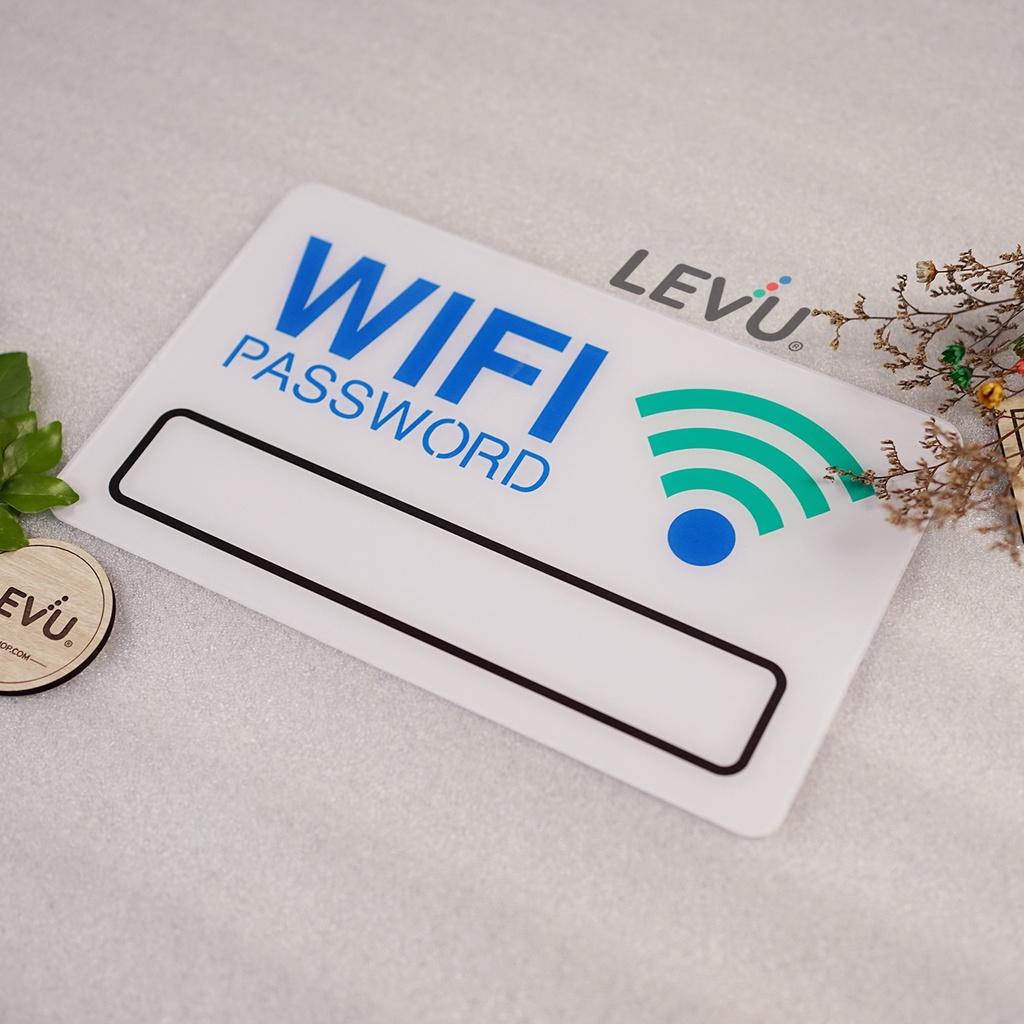 Bảng wifi bằng nhựa mica decor quán cao cấp hiện đại
