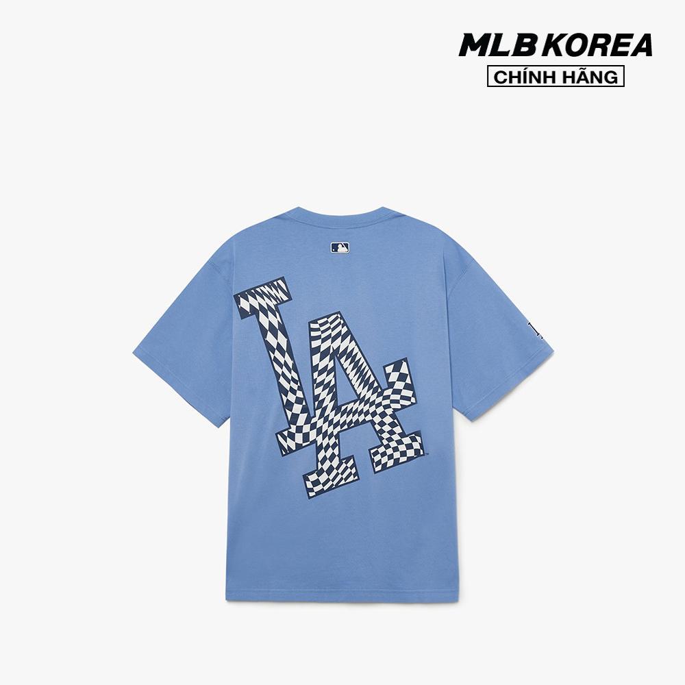 MLB - Áo thun unisex cổ tròn tay ngắn Checkerboard Clipping Logo Overfit 3ATSO0233-07CBL