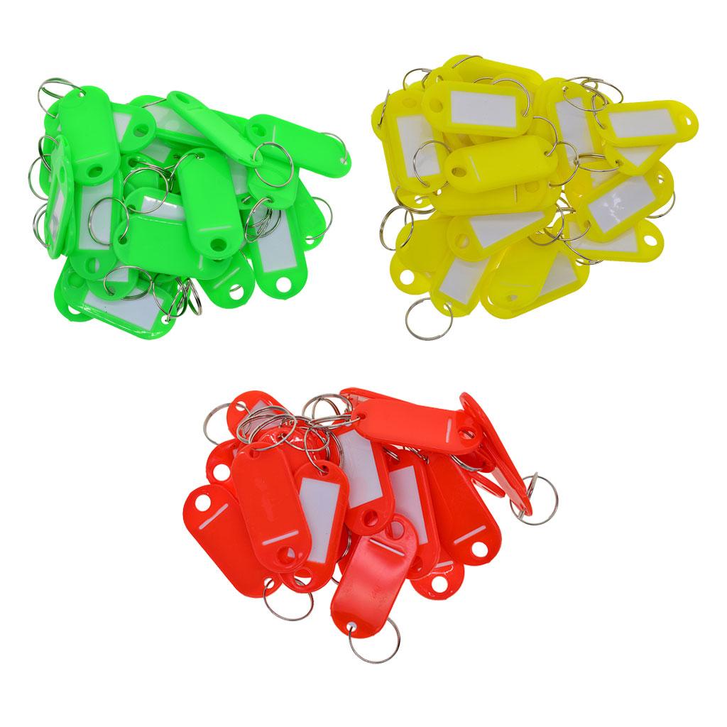 150 Chiếc Nhỏ Phím Nhựa Fobs Hành Lý ID Thẻ Nhãn Keyrings Với Tên Thẻ