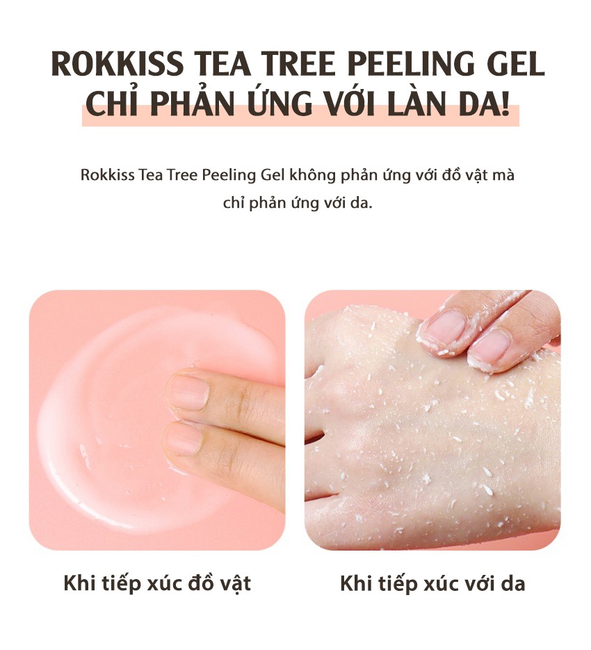 Gel tẩy tế bào chết chiết xuất tràm trà ROKKISS TEA TREE PEELING GEL 120ml