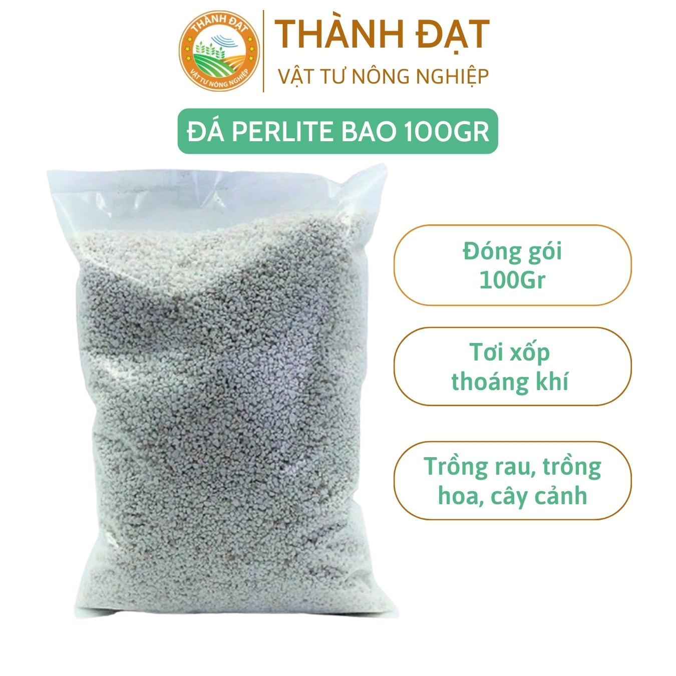 Đá Perlite, bao100gr (~ 2dm3), đá trân châu trồng hồng, sen đá, thuỷ canh giàu khoáng chất, tăng độ tơi xốp trong đất