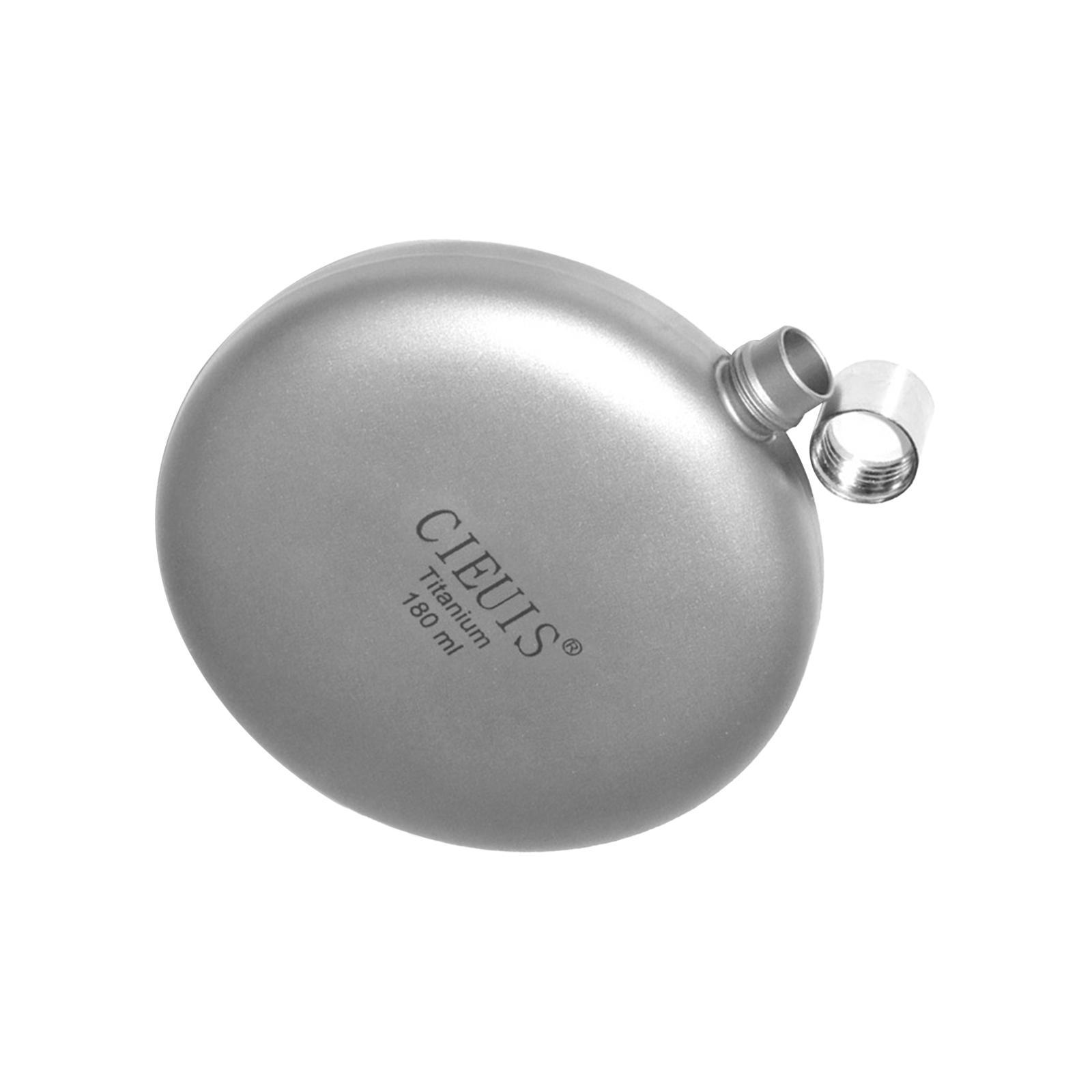 Titanium Hip Mini Portable 180ml Drinking Cup Pot Drink Bottle for Hiking