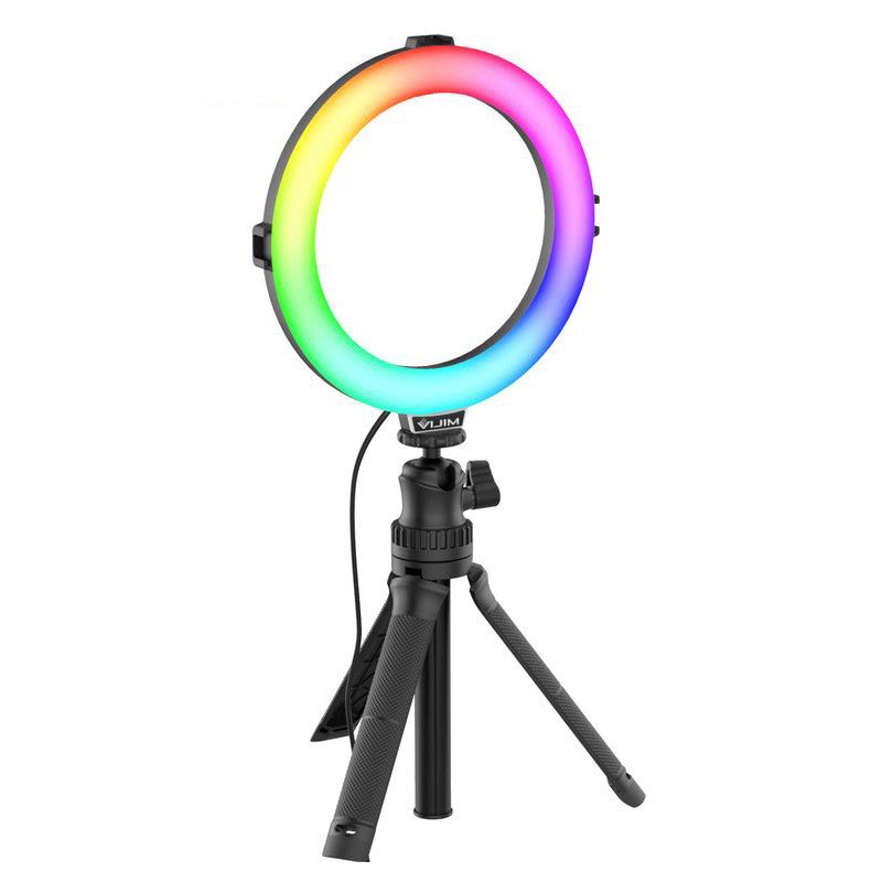 Combo đèn led livestream đổi màu + chân đỡ điện thoại đa năng Ulanzi VIJIM K9 RGB - Hàng chính hãng