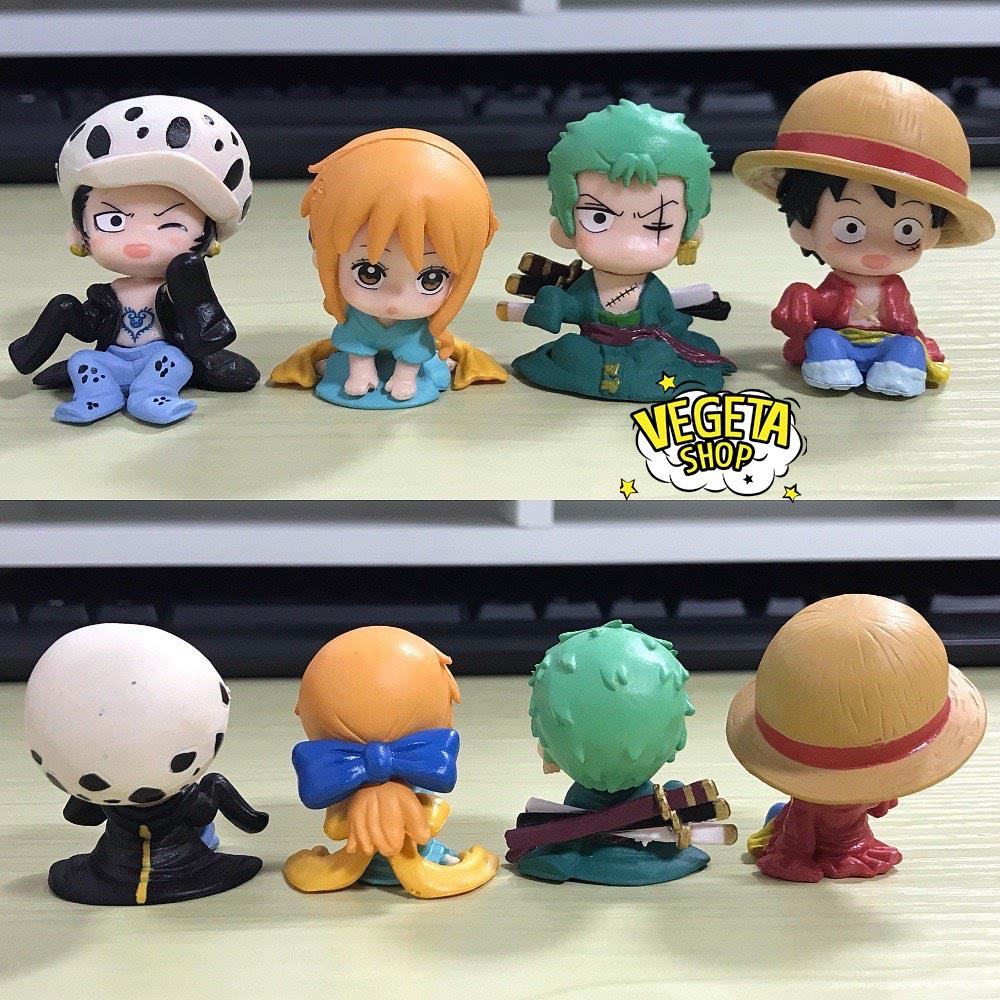 Mô hình One Piece - Mô hình Luffy Nami Zoro Law mô phỏng trang phục Cosplay Conan teo nhỏ - 4x4cm