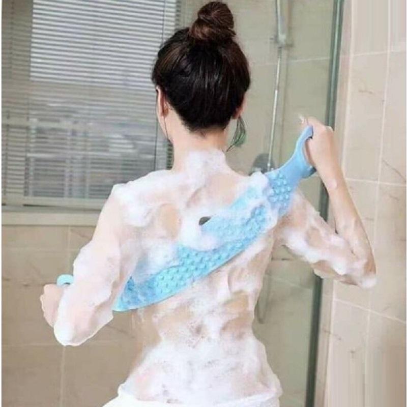 Dây Cọ Lưng Bằng Silicon Gai 2 Mặt Chức Năng Chà Và Massage Cơ Thể Khi Tắm