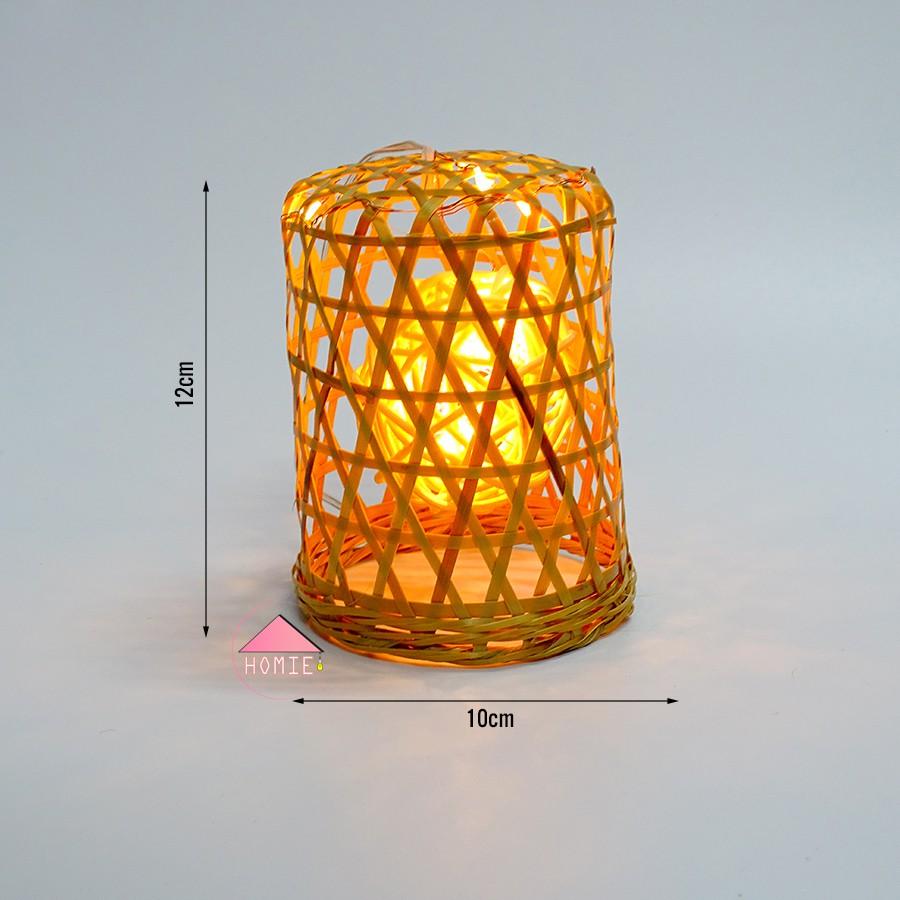 Đèn mây tre hình bội gà trang trí xinh xắn