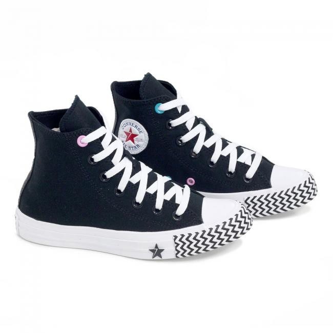 Giày Sneaker Converse Classic đen cao cổ hàng chính hãng - 566731