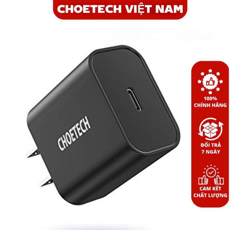 Củ sạc nhanh Type C 25W (PD/ QC3.0 Quick charger, With Cable) Choetech PD6003- Hàng chính hãng