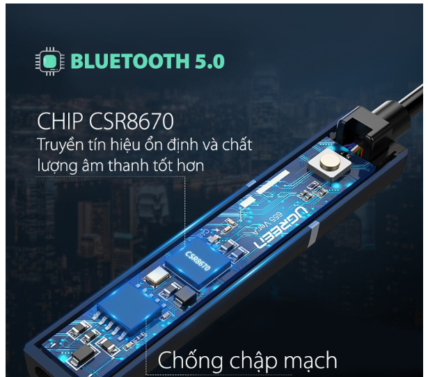 Bộ Phát Âm Thanh Bluetooth 50213 Đầu Ra Quang Hifi Hi End Optical  UGREEN Cm150 - Hàng chính hãng