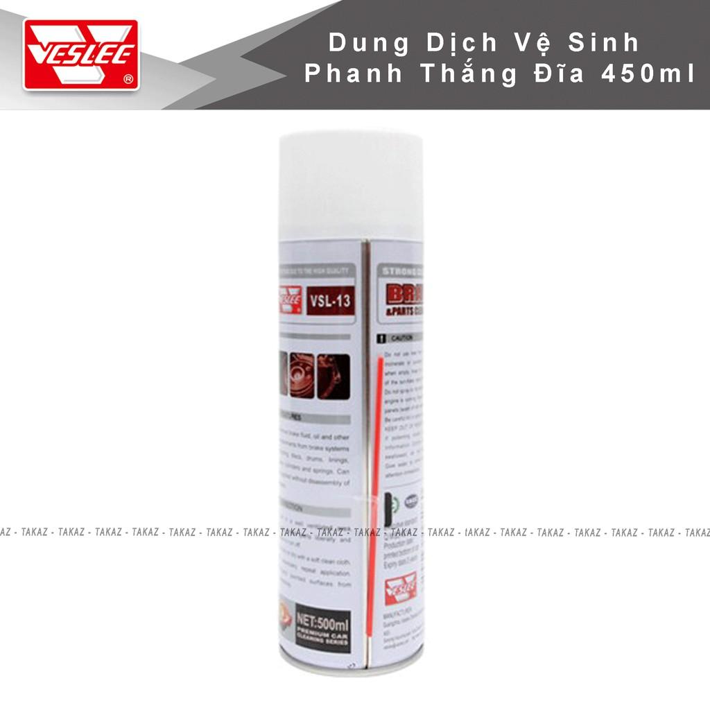 Chai Xịt Dung Dịch Vệ Sinh Thắng Đĩa Phanh VESLEE VSL-13 450ml ( đơn vị tính 1 chai đăng bán )