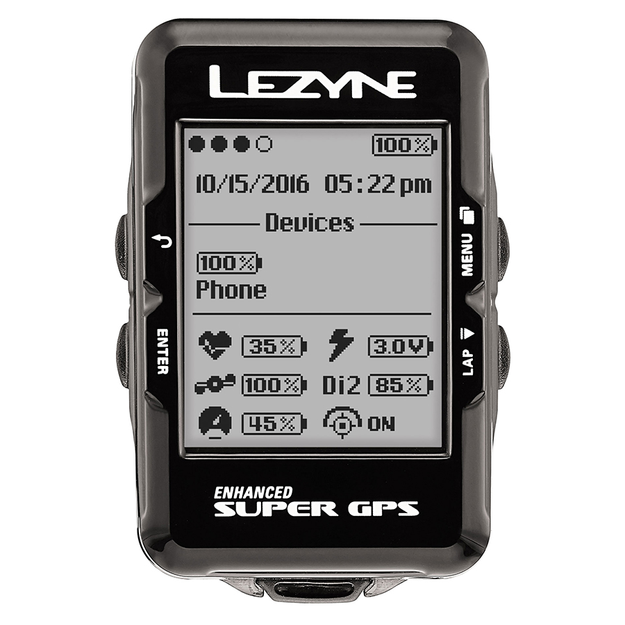 Đồng Hồ Đo Tốc Độ Lezyne Super GPS (Đen)