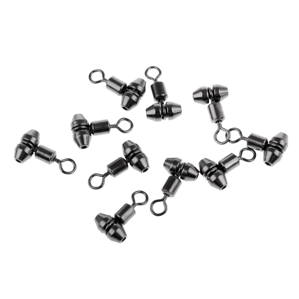 10pcs Fishing Swivels Cross-line Swivels Line Lures Connector Rig Rings