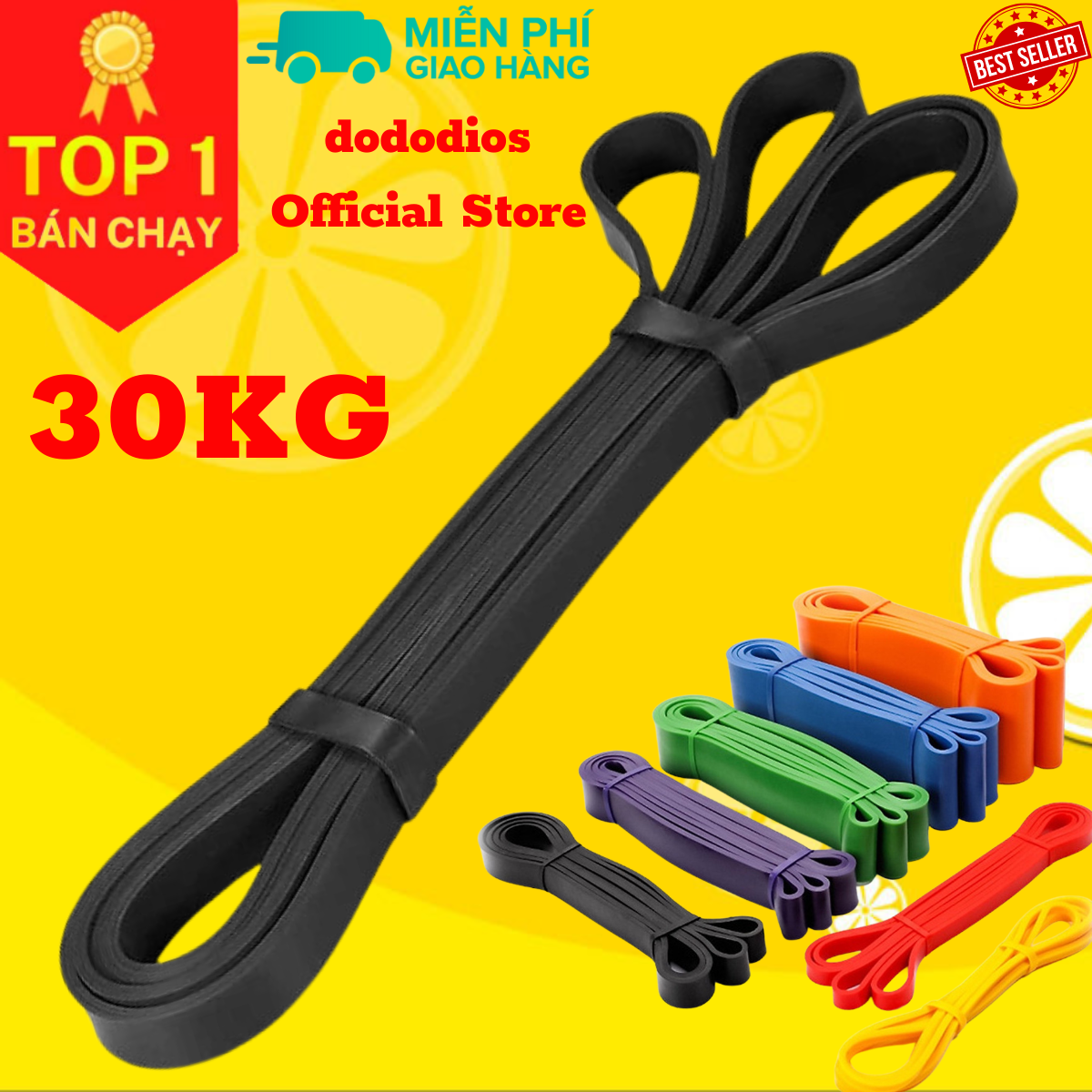 Dây Kháng Lực - dây trợ lực tập gym Powerband Tập Toàn Thân Chính hãng dododios Cực bền