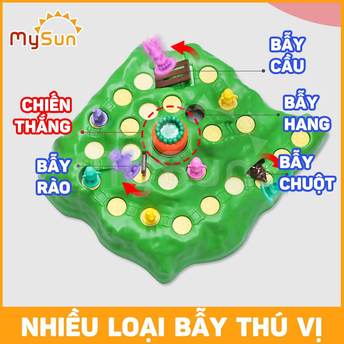 Bộ đồ trò chơi cờ cá ngựa Rùa và Thỏ phát triển trí tuệ tthông minh cho bé 3 4 5 6 tuổi