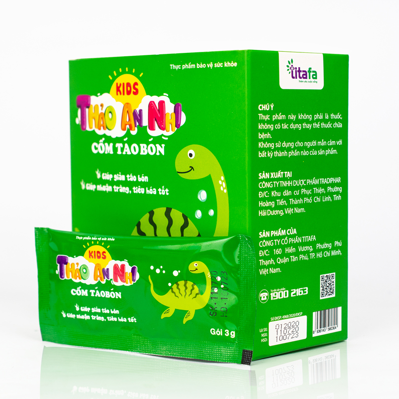 Cốm táo bón KIDS THẢO AN NHI - Giải pháp nhuận tràng, giảm táo bón cho trẻ -