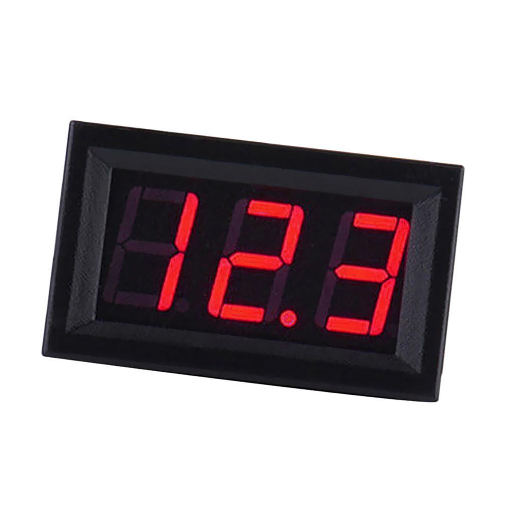 4Pcs DC5-120V LED Digital Volt Gauge Volt Panel Meter 2Wire 0.56inch Dual 3 Digital Tube 2xBlue+2xRed