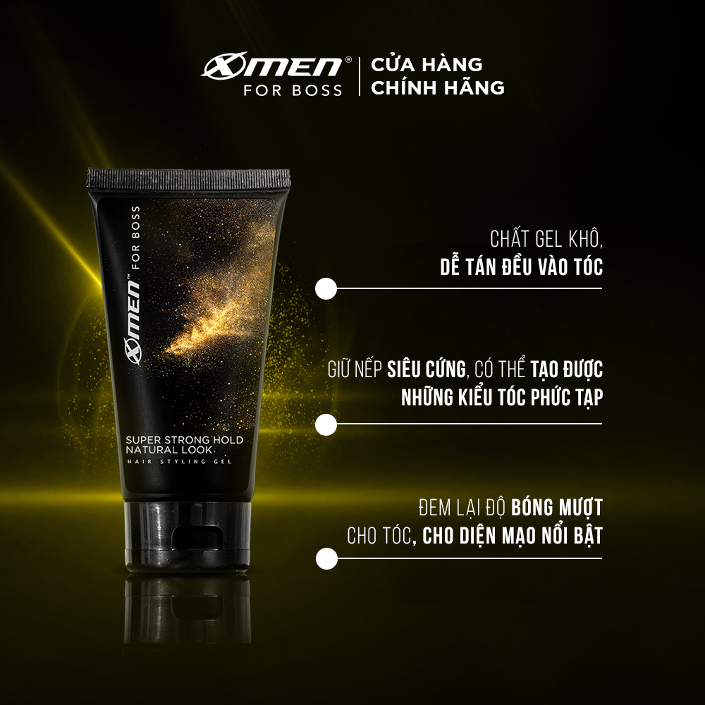 Keo vuốt tóc X-Men For Boss Gel Super Strong Hold Nature Look 150g