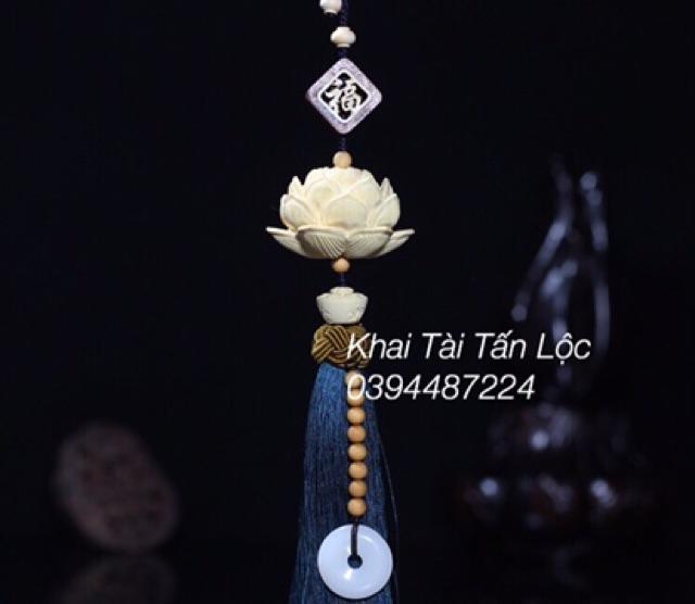 Dây , khánh treo xe hoa sen gỗ hoàng dương mệnh thủy , mộc