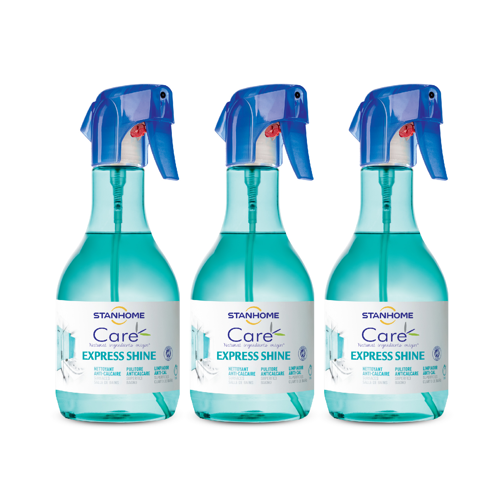 Set 3 Xịt loại bỏ cặn bám, cặn canxi, nước cứng nhà tắm Stanhome Express Shine 500ml