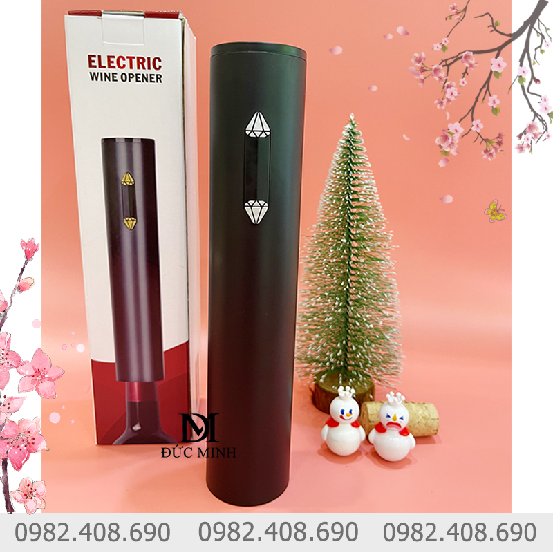 Dụng cụ mở rượu vang bằng pin nút kim cương