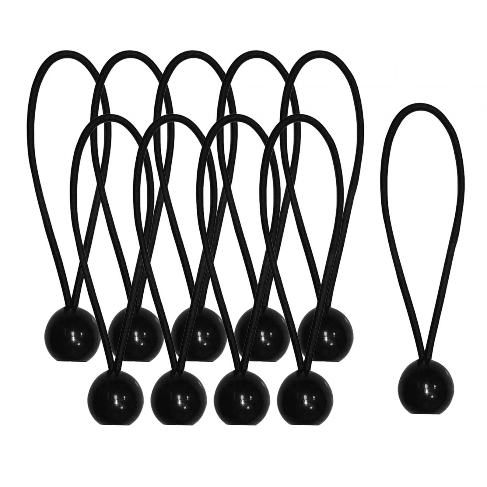 10 Pieces 6 inch Ball Bungee Cords Outdoor Bungee Cord with Balls, Tie Down, Heavy Duty for Shelter Tent Poles Canopy