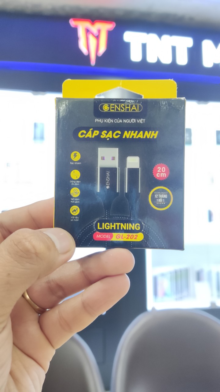 Cáp sạc nhanh 20cm Genshai GL202 - Hàng chính hãng