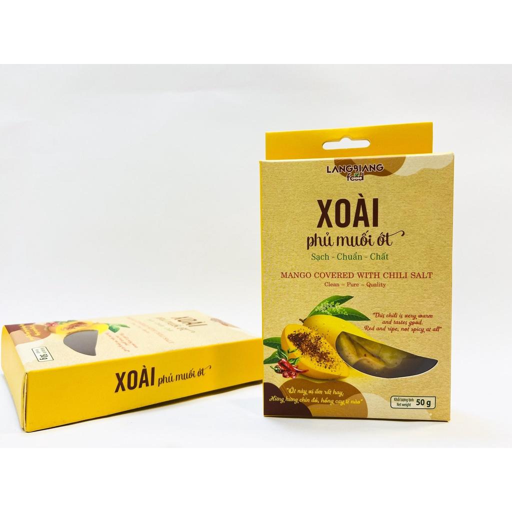 Xoài phủ muối ớt Langbiang Food, 50g, hộp