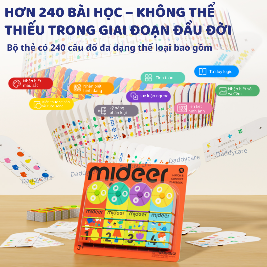 Bộ thẻ học thông minh cho bé Mideer Match &amp; Connect Play Book