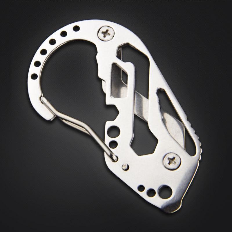1PCs EDC Holder Clip Gadget Quickdraw Multipurpose Hanger Buckle Utility Carabiner Camp Key Organizer Pocket Climb Multi Tool