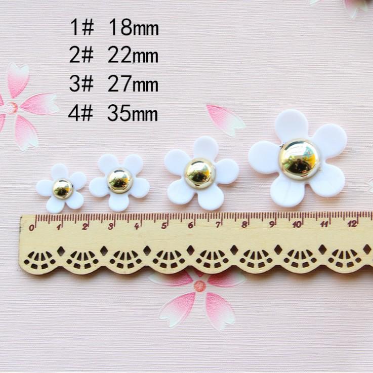 *HN* Charm cúc họa mi nhụy vàng cánh trắng-đen-hồng lớn nhỏ cho các bạn trang trí vỏ ốp điện thoại, kẹp tóc, DIY