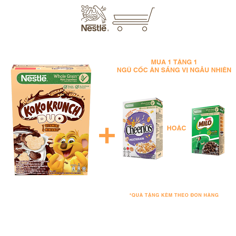 [Mua 1 Tặng 1 - Ngũ Cốc Ăn Sáng Vị Ngẫu Nhiên] Ngũ cốc ăn sáng KOKO KRUNCH DUO (Hộp 300g)