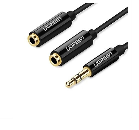 Dây Chuyên Âm Thanh 3.5Mm Dương Sang Jack Mic Loa Âm Av141 Ugreen 30619 20Cm - Hàng Chính Hãng