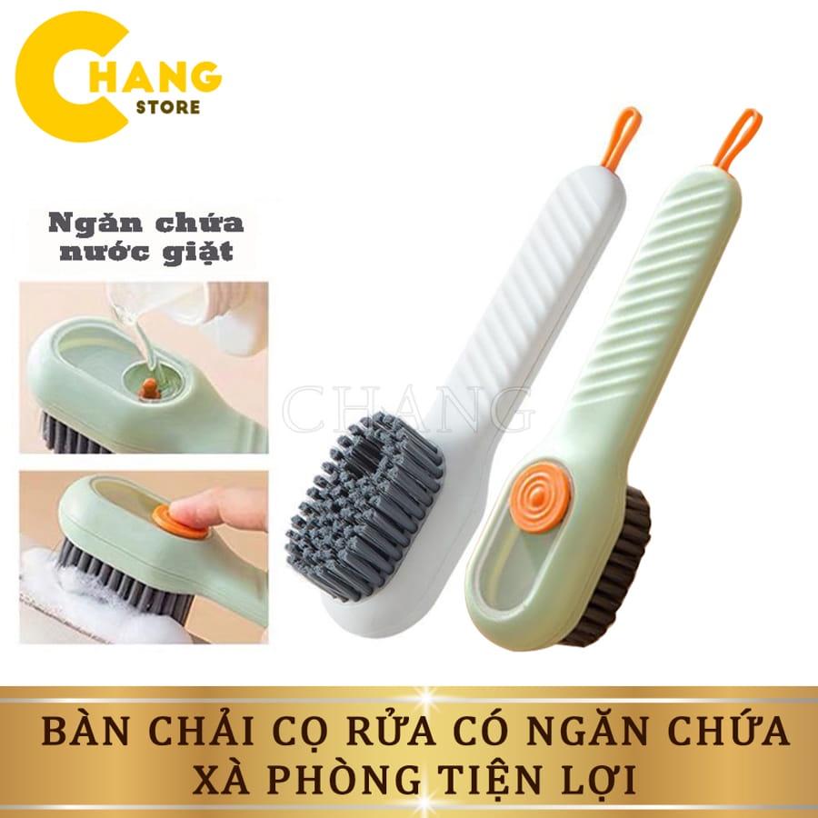 Bàn Chải Chà Giày Có Ngăn Chứa Xà Phòng, Bàn Chải Cọ Rửa Đa Năng 3 Trong 1 Có Thể Treo Tường