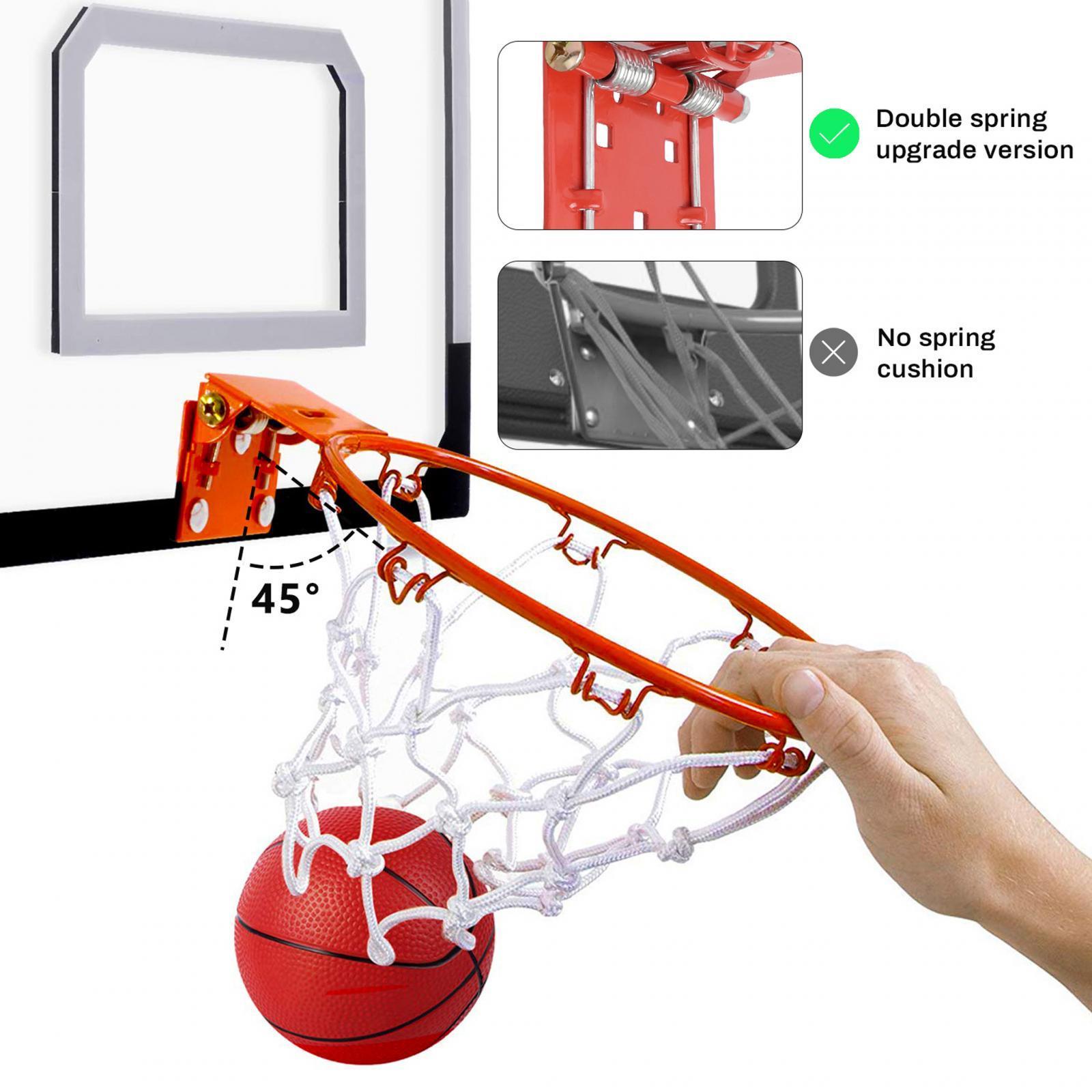 Mini Basketball Hoop Basketball Backboard Toy Easy to Assemble Replacement Net Indoor Basketball Games Basketball Goal for Garden Door Kids