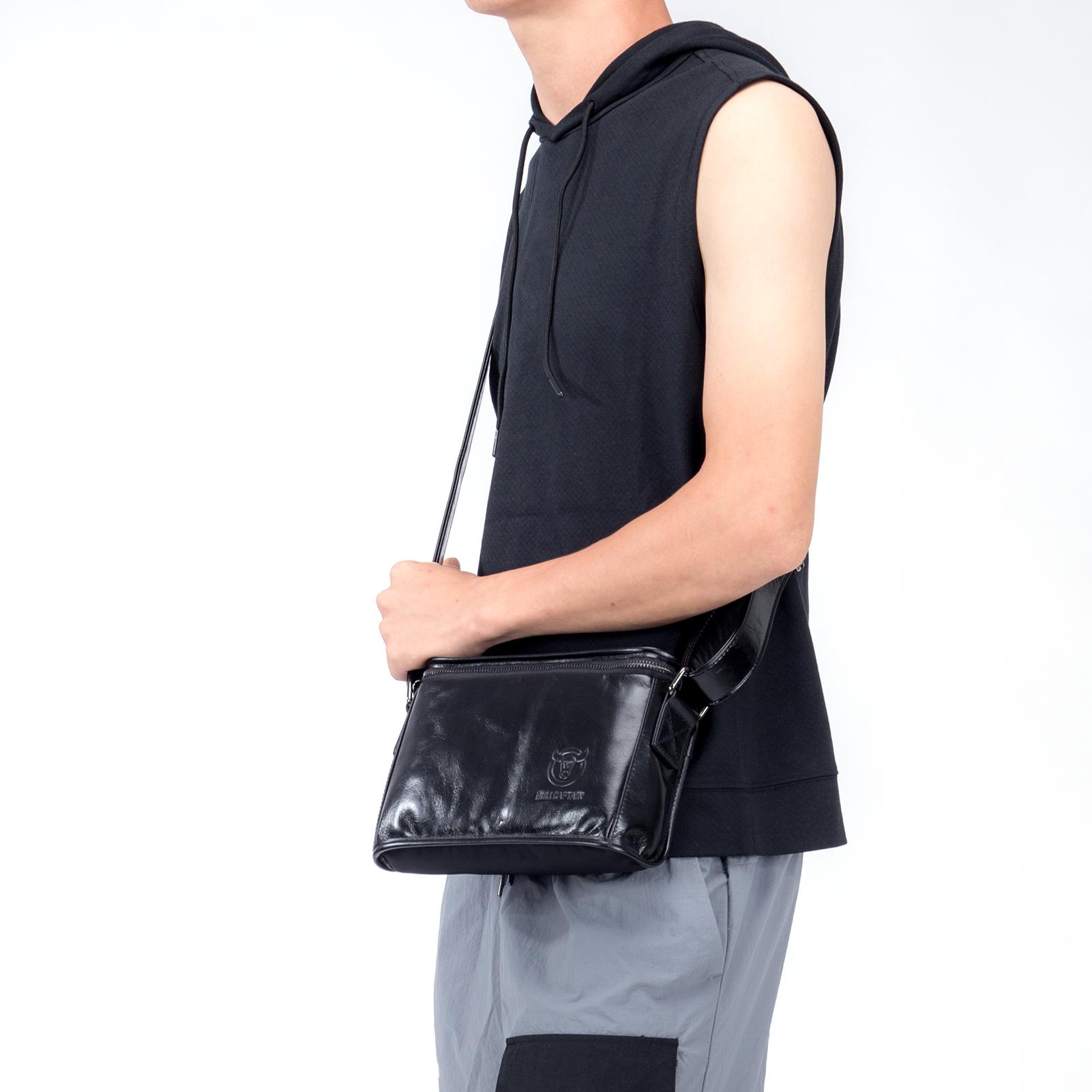 Túi Da Đeo Chéo Nam Sành Điệu Nằm Ngang Dành Cho Dân Công Sở Học Sinh Sinh Viên Bullcaptain