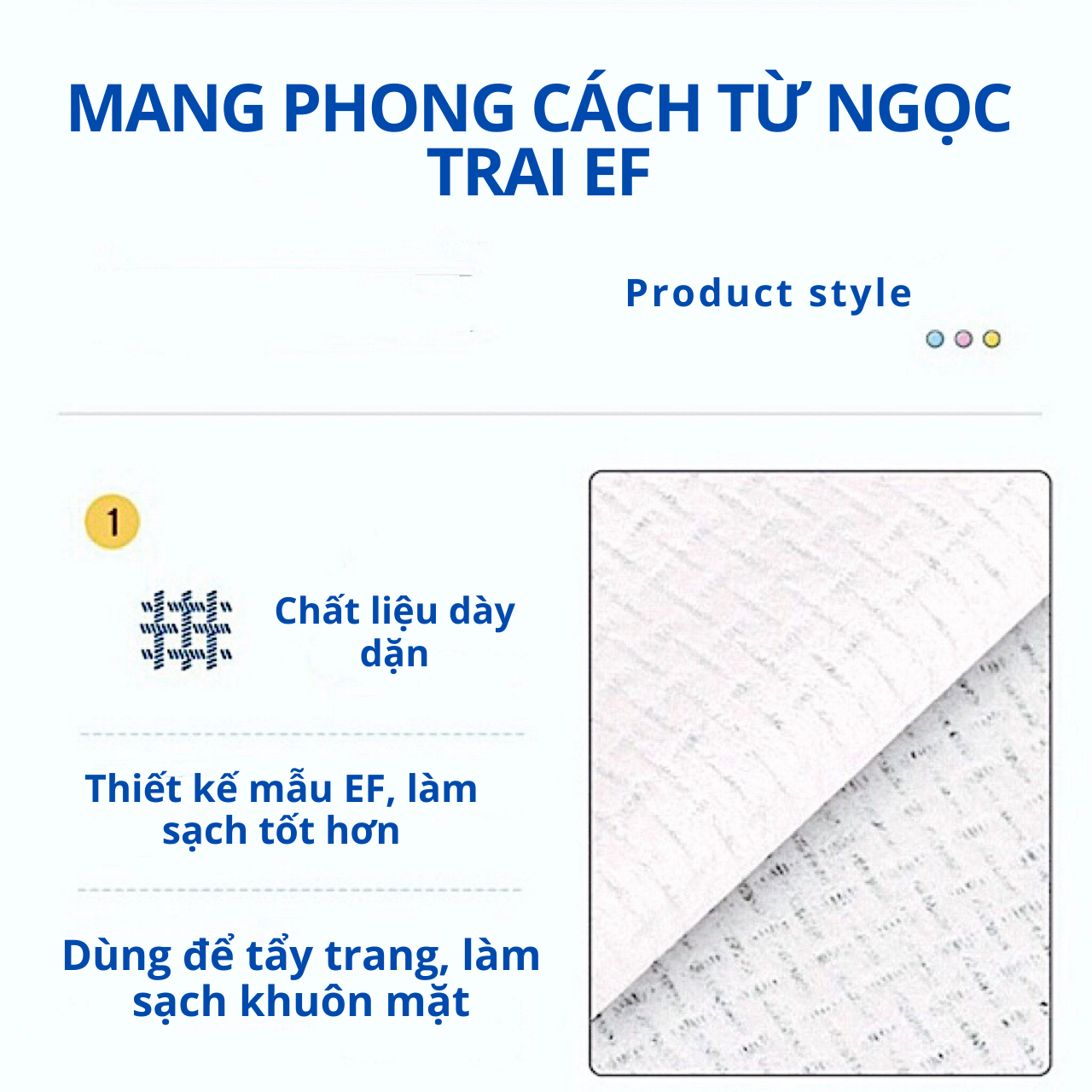 Khăn vải khô tẩy trang rửa mặt MIANZ, khăn mặt khô lau rửa đa năng chất liệu dày dặn gói 600gr sợi Viscose tổng hợp