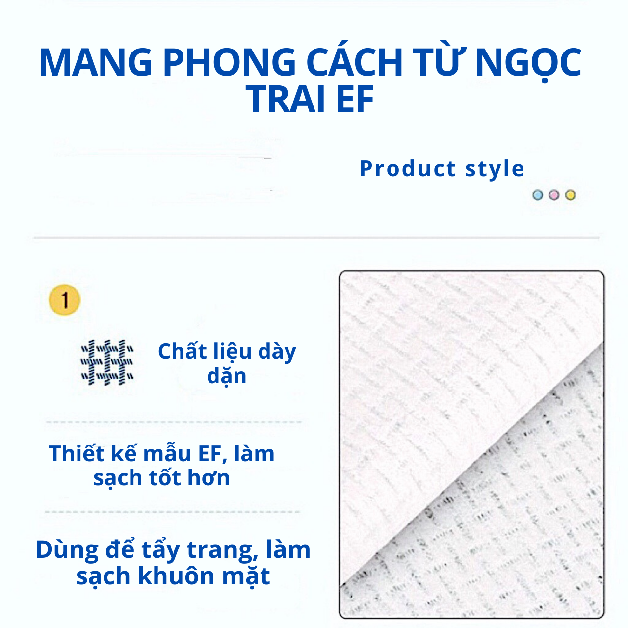 Khăn mặt khô tẩy trang rửa mặt MIANZ, khăn vải khô lau rửa đa năng chất liệu dày dặn gói 300gr sợi Viscose tổng hợp