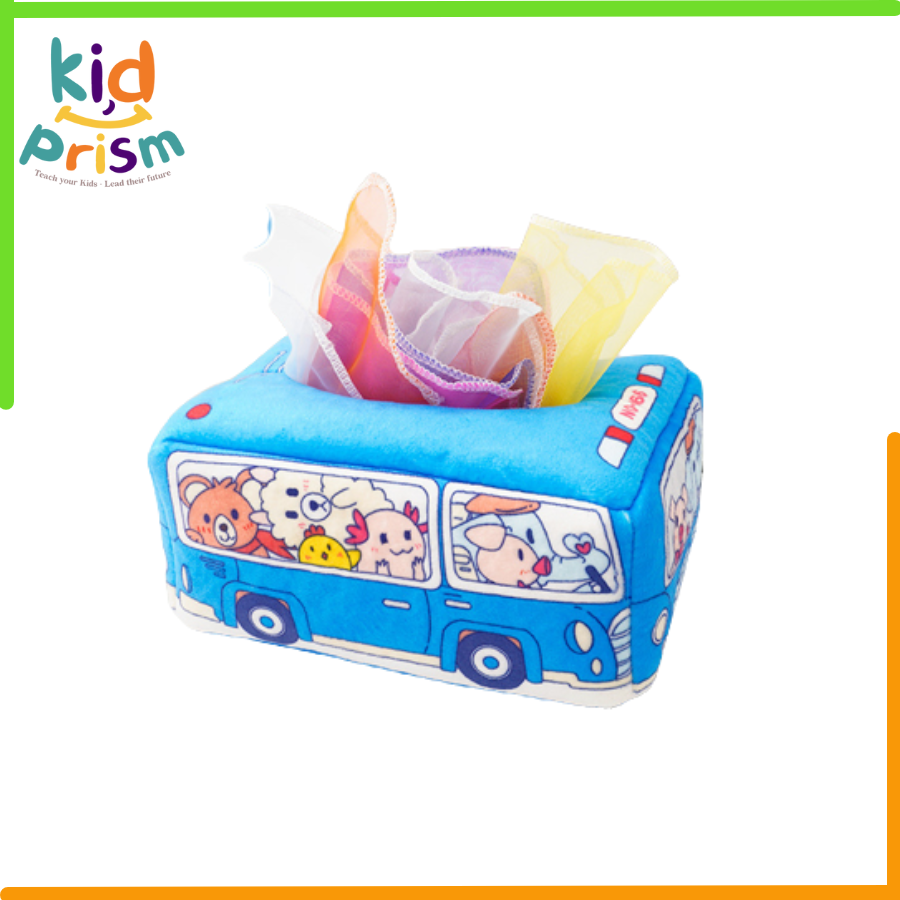Đồ chơi hộp khăn rút bằng vải an toàn dành cho bé từ 03 tháng trở lên