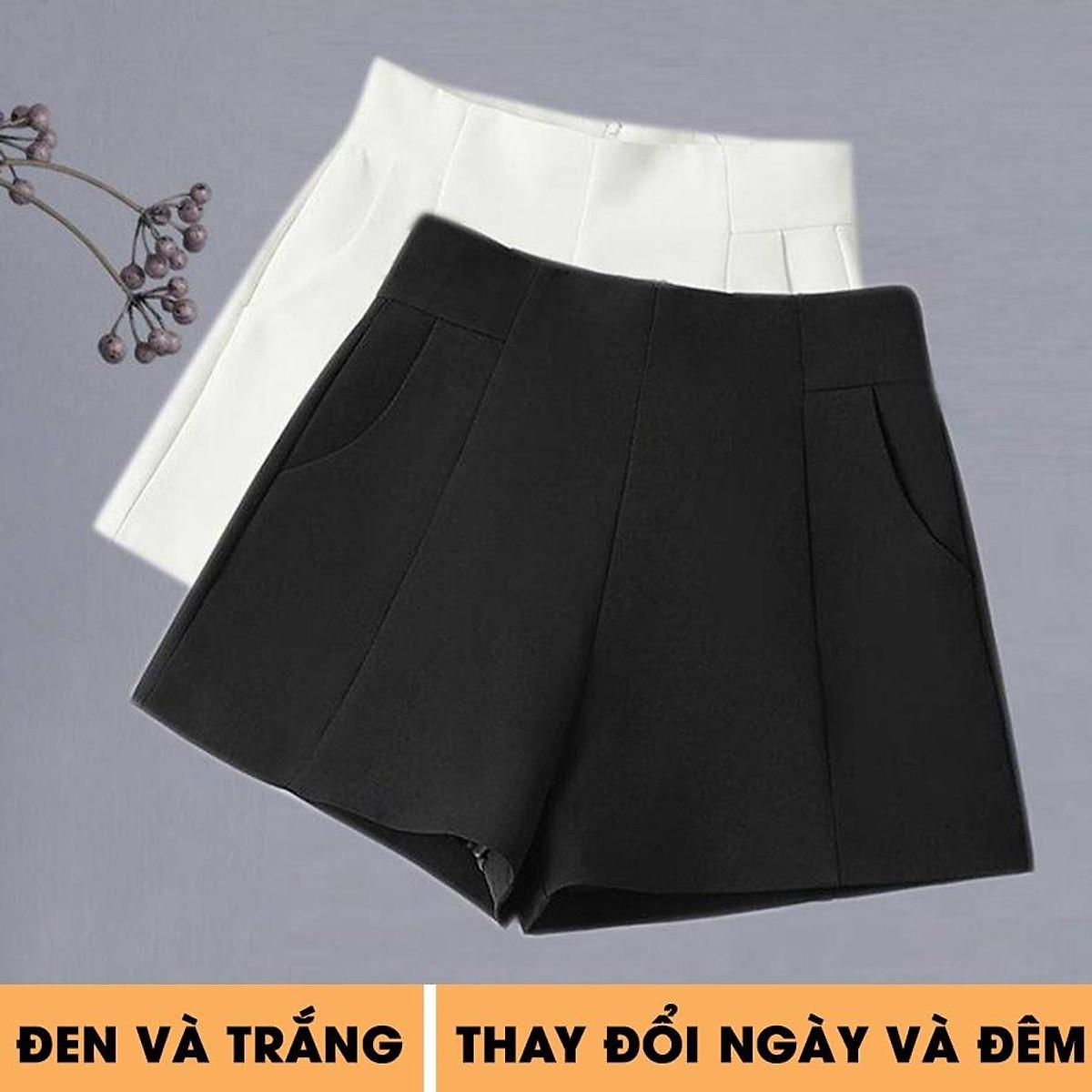 Quần short đùi nữ cạp cao, quần sooc nữ đi chơi đẹp thời trang phong cách trẻ trung, năng động chất tuyết mưa, aloha