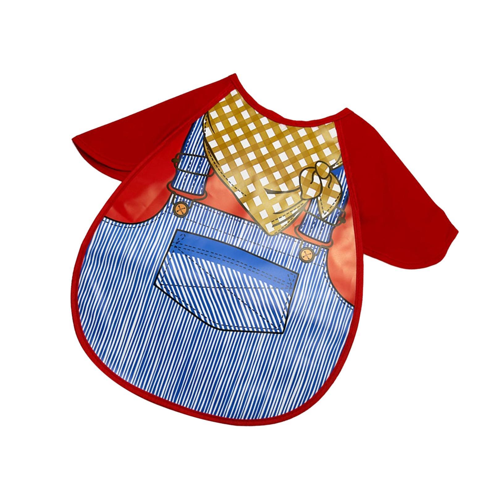 Short Sleeve Baby Bib Eating Travel Washable for Ages 1-5 Years