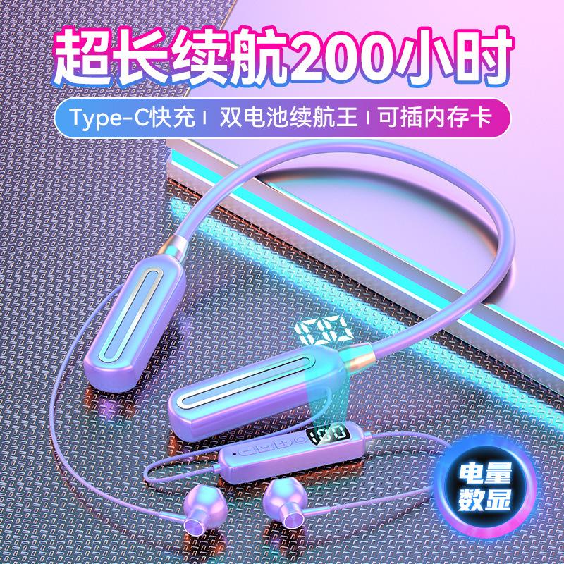 Giao hàng nhanh Tuolanzhe TL190 Tai nghe bluetooth đeo cổ treo cổ thể thao không dây pin dự phòng siêu dài giảm tiếng ồn mới