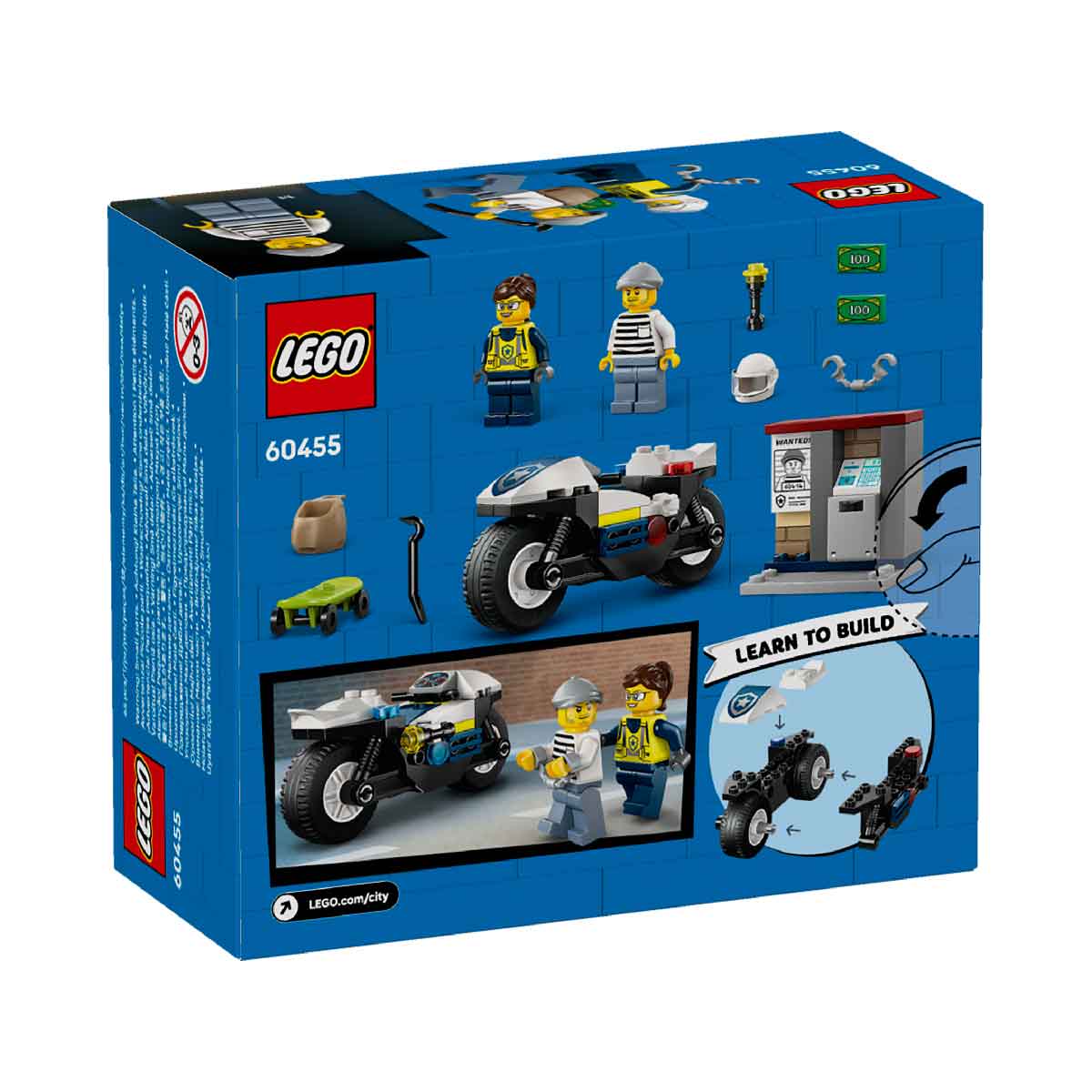 LEGO CITY 60455 Đồ Chơi Lắp Ráp Cuộc Đua Truy Bắt Cướp (65 chi tiết)