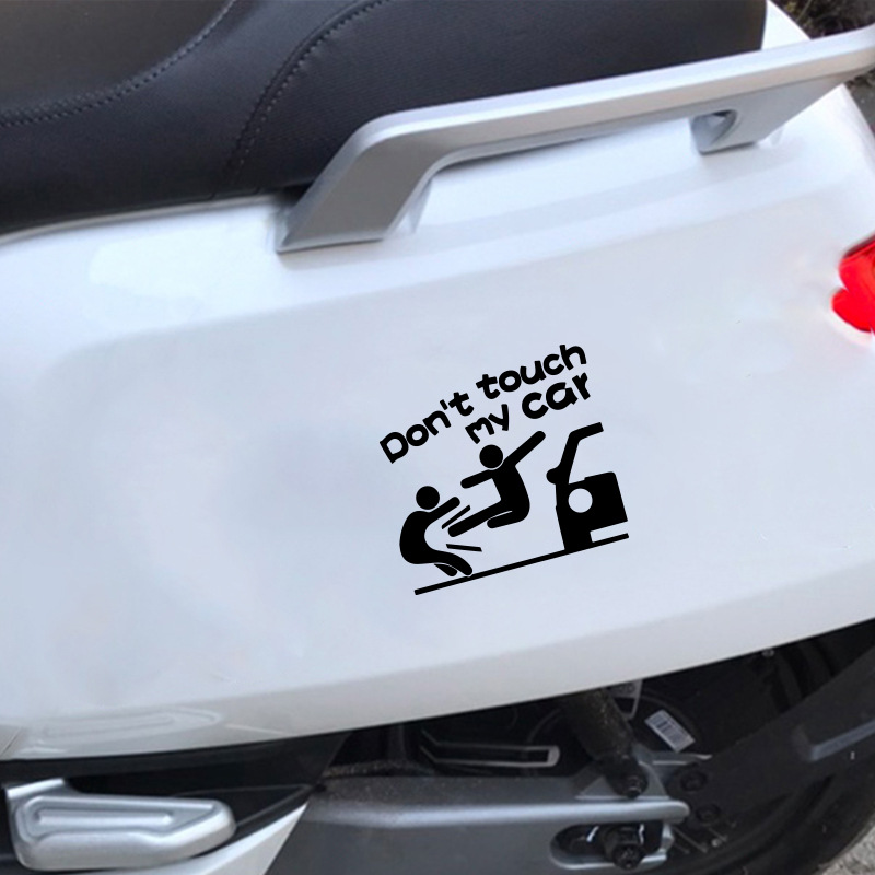 Decal dán ô tô vui nhộn ĐỪNG SỜ XE EM Don't Touch My Car