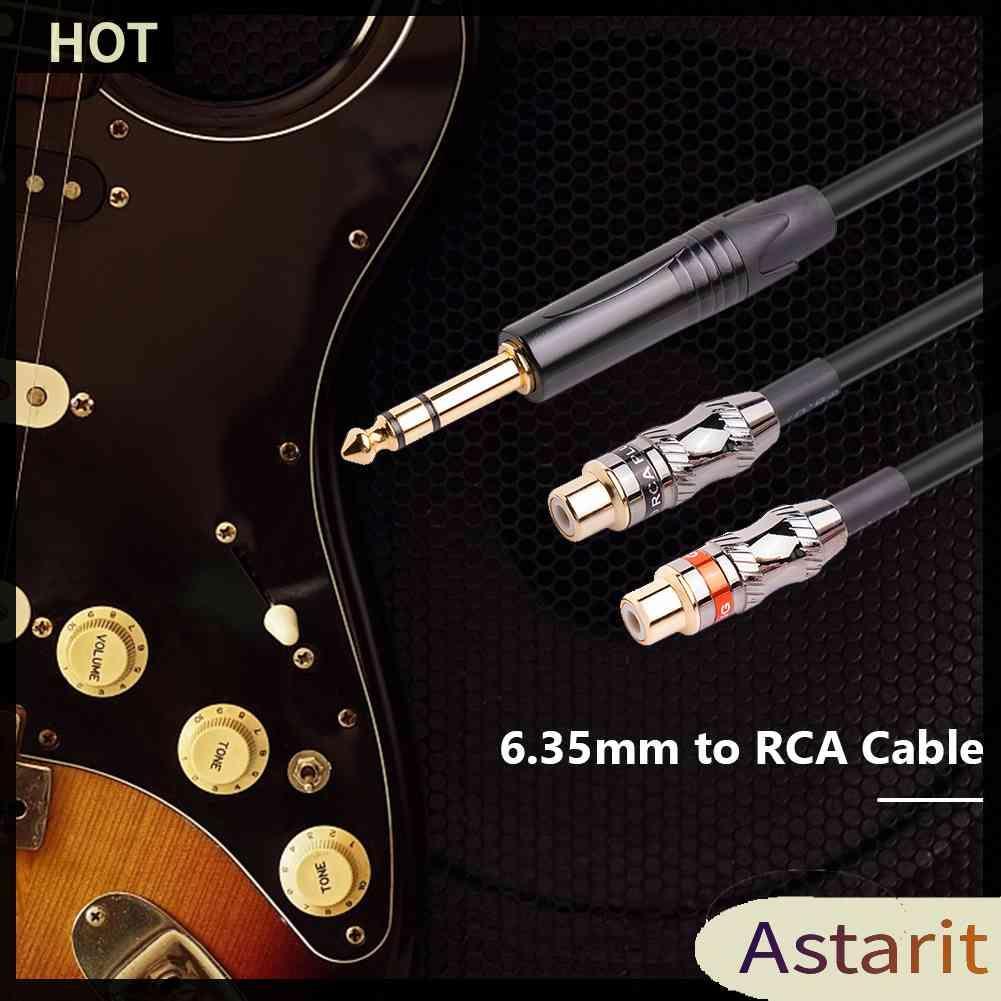 Cáp Chia Audio 6.35mm ĐầU CắM Sang Lỗ CắM 2RCA Mạ VàNg 24k