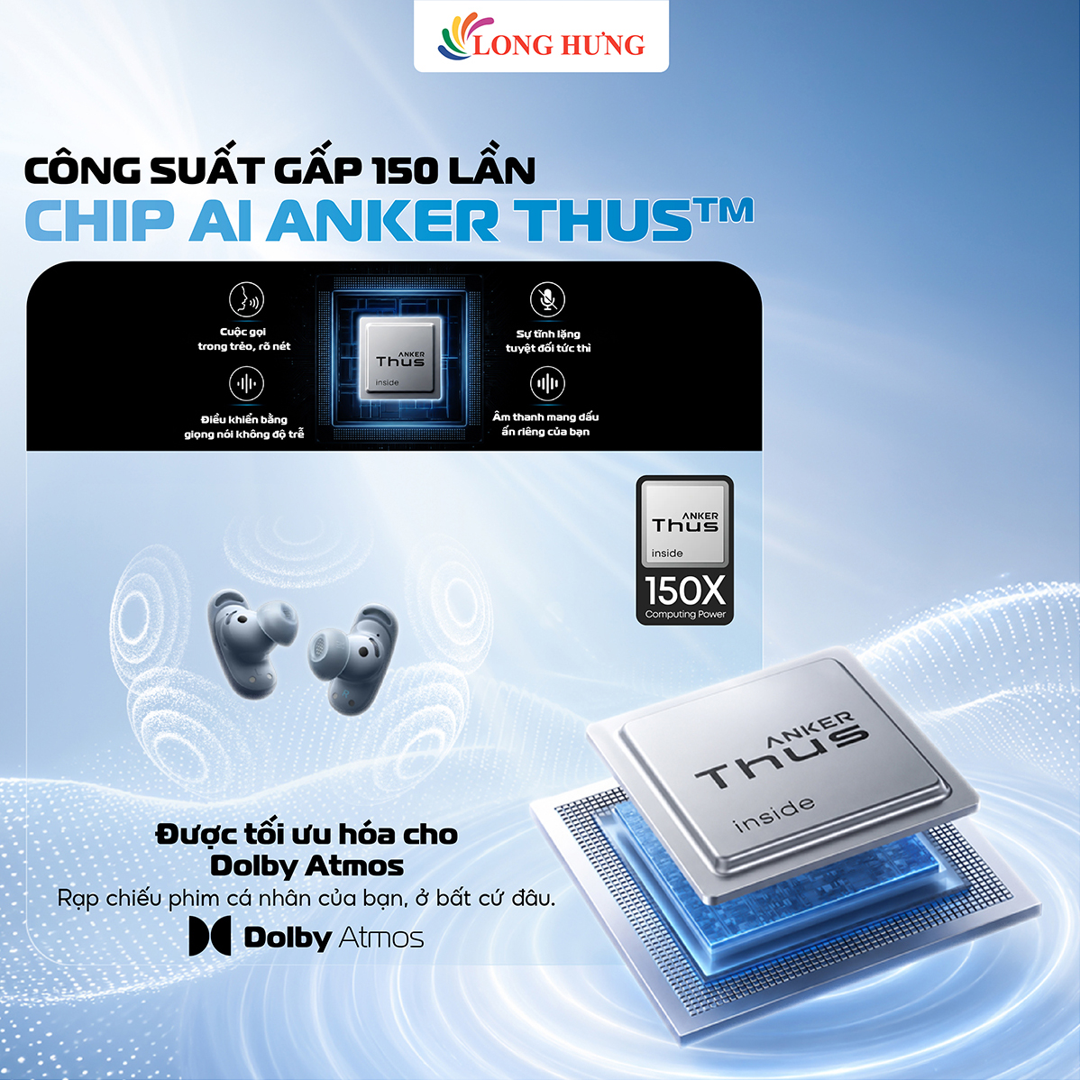 Tai nghe Bluetooth True Wireless Anker Soundcore Liberty 5 Pro D1203 - Hàng chính hãng